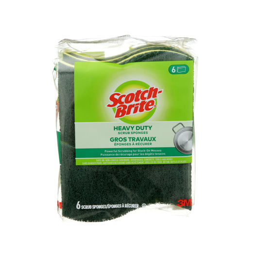Scotch-Brite Heavy-Duty Scrub Sponges, 6 Pack