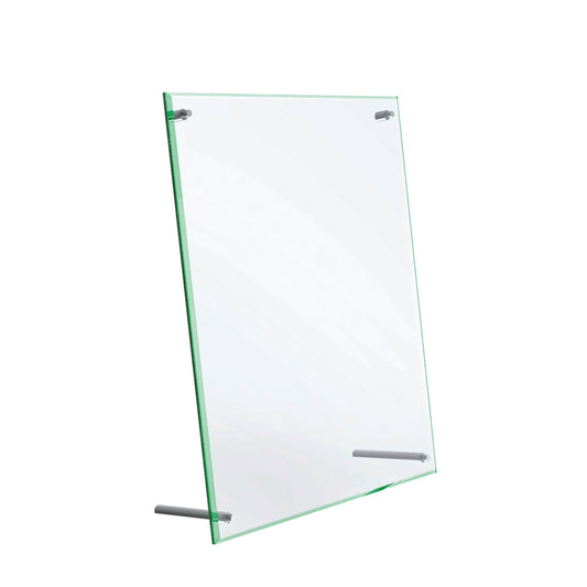Porte-affiche Deflecto à bord biseauté – 8 1/2" x 11" – Bordure teintée verte