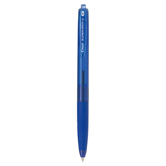 Pilot Super Grip G Retractable Ballpoint Pen - Fine Point - Blue