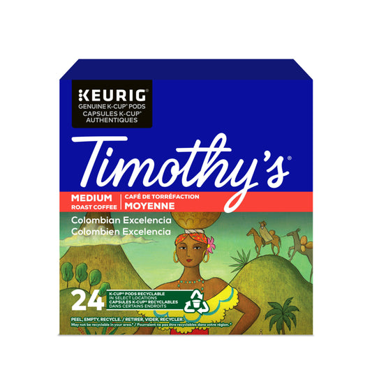 Capsules K-Cup Excelencia colombiennes de Timothy's - Paquet de 24