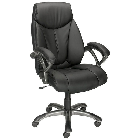 Chaise de direction à dossier haut en cuir reconstitué Staples
