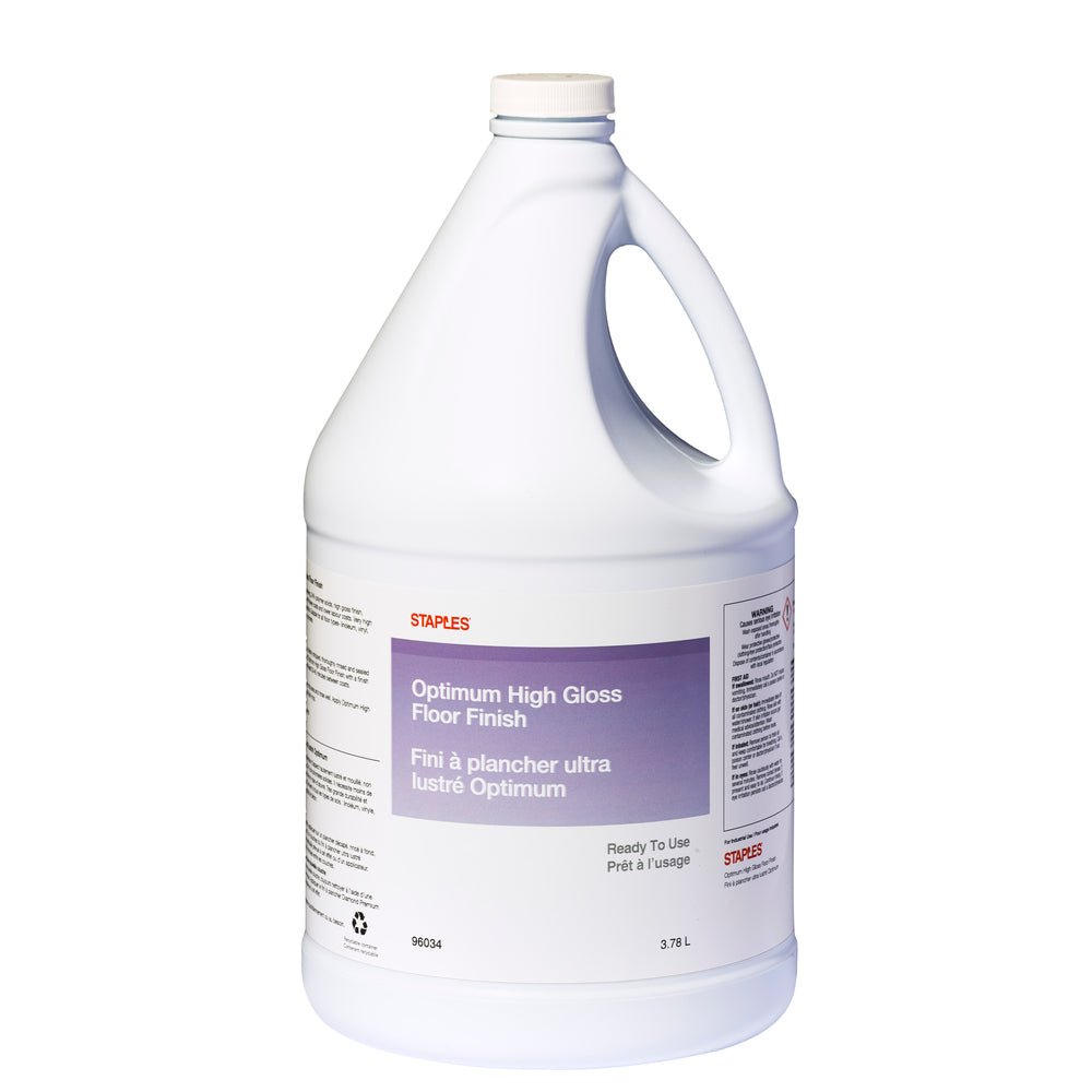 Staples Optimum High Gloss Floor Finish - 3.78 L