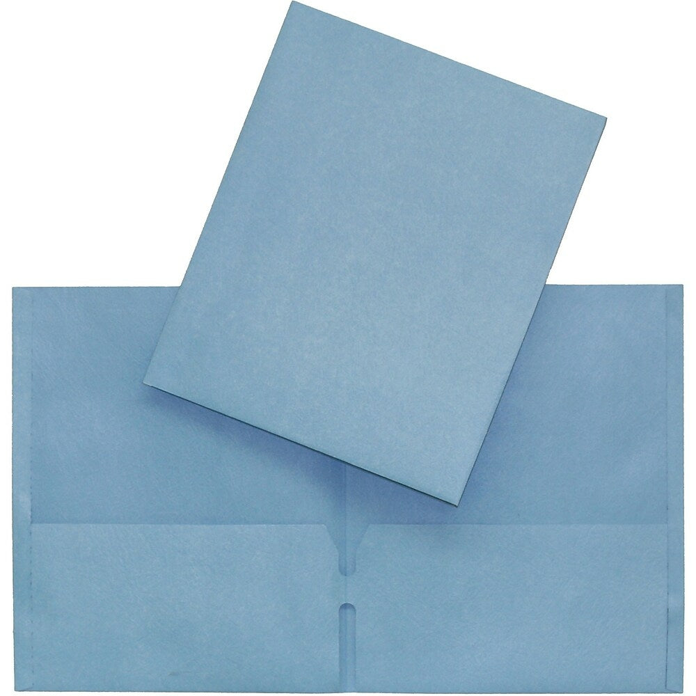 Portefeuille à deux poches Hilroy - Format lettre - Bleu clair