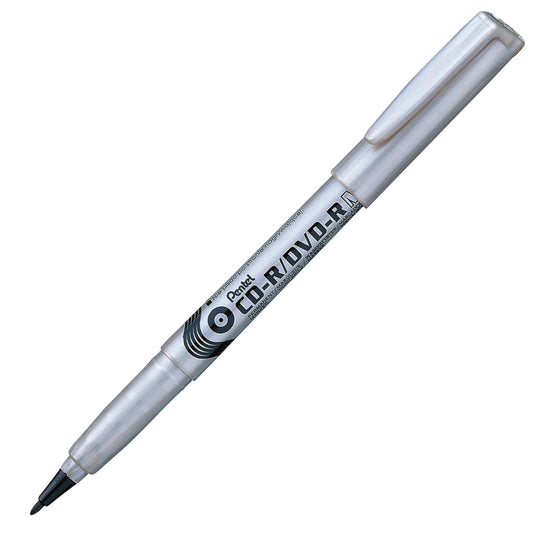 Marqueur permanent Pentel pour CD-R/DVD-R - Pointe fine - Noir