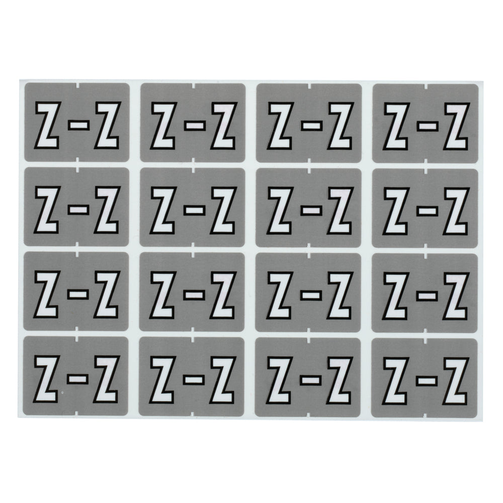 Pendaflex A-Z Grey End Tab Filing Labels - Z - 240 Pack