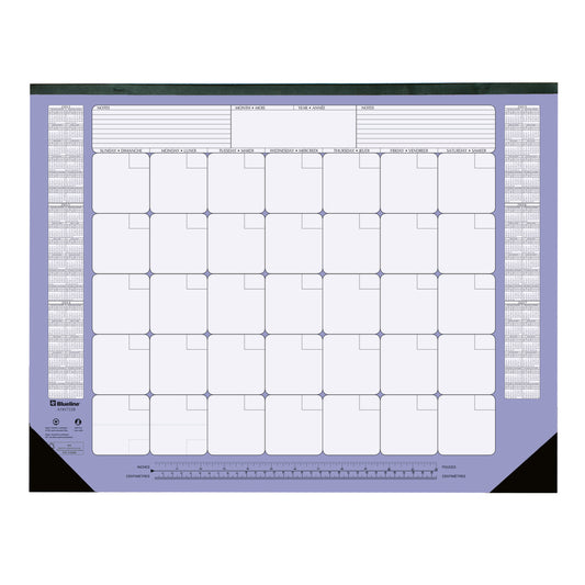 Sous-main calendrier 12 mois non daté Blueline - 17" x 22"