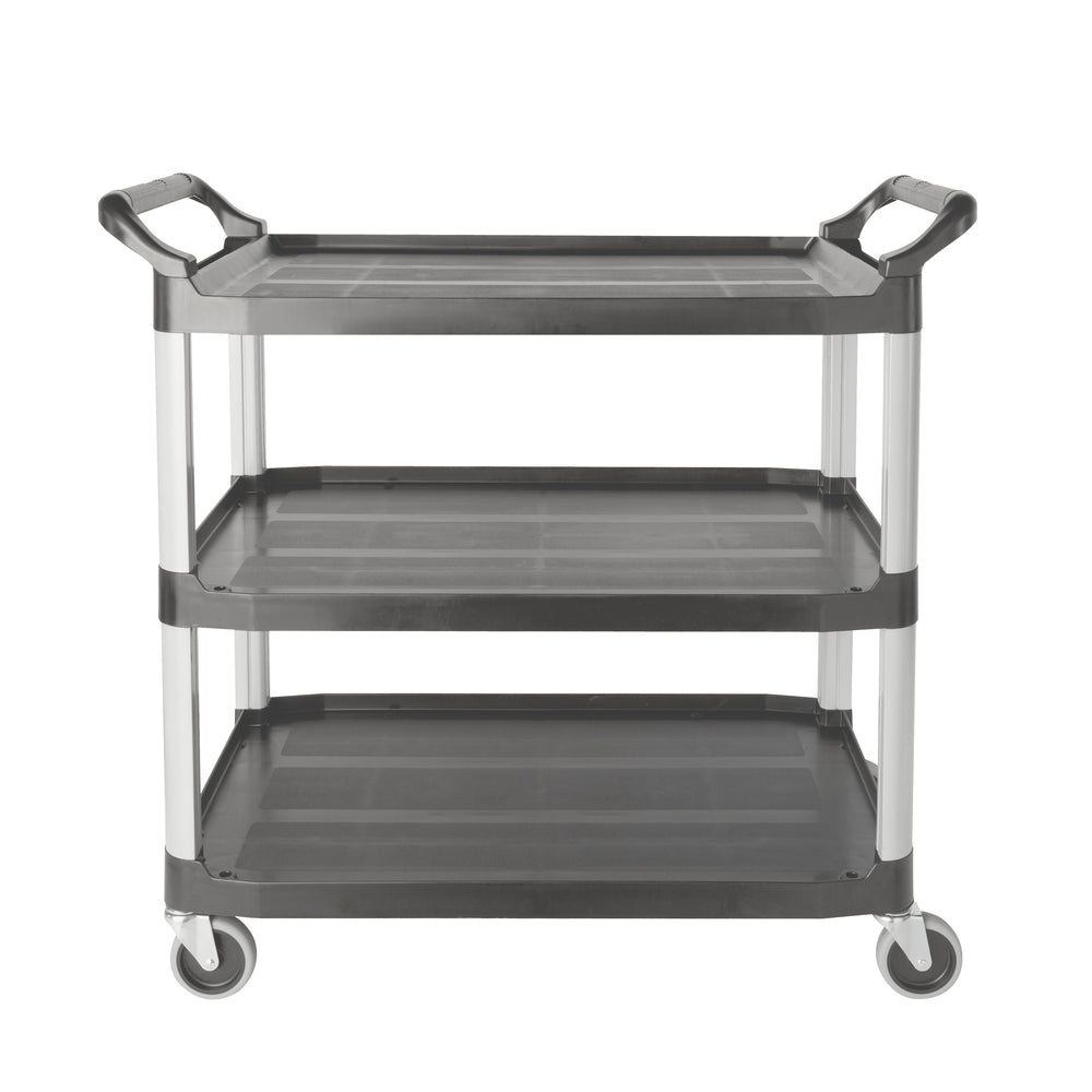 Chariot utilitaire Rubbermaid Commercial Xtra - Ouverture latérale - Capacité de 136 kg - Gris
