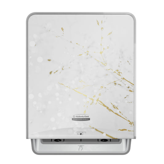 Kimberly-Clark Professional ICON Automatic Hard Roll Towel Dispenser - 16.53" x 12.41" x 10.19" - with Cherry Blossom Design Faceplate