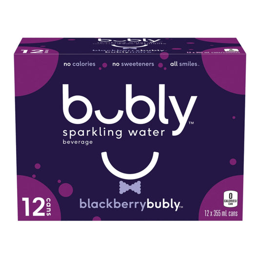 Bubly Sparkling Water - 355 ml - Blackberry - 12 Pack