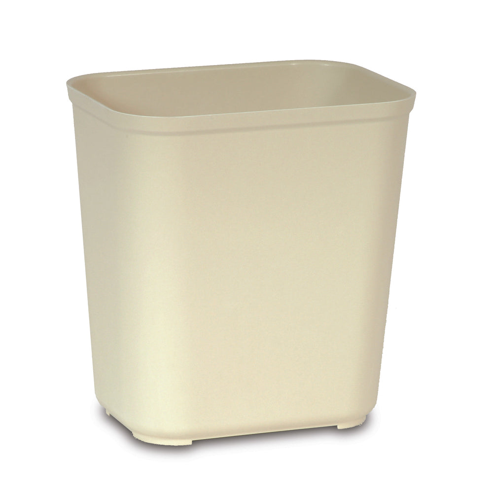 Rubbermaid Commercial Fire Resistant Wastebasket - 14 Qt - Beige