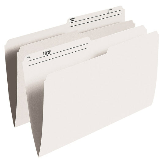 Chemises Staples Ivory à demi-coupe - Format légal - Paquet de 100