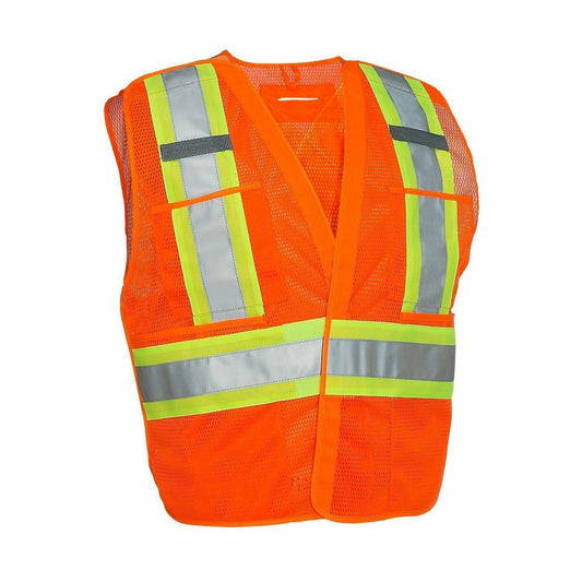 Gilet de sécurité Forcefield en maille haute visibilité détachable à 5 points - L/X - Orange