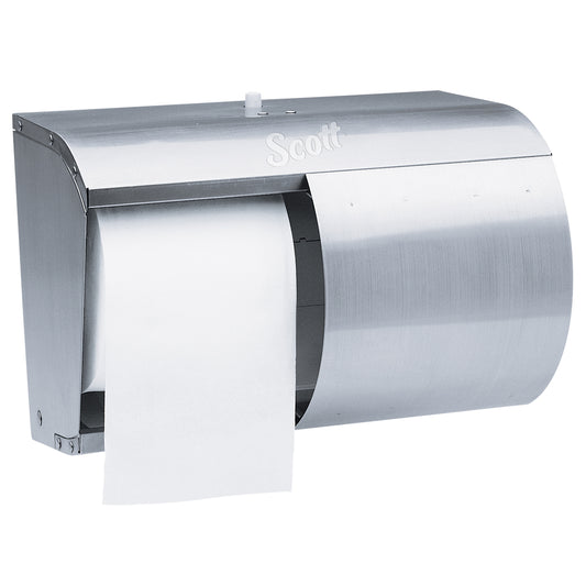 Scott Pro Double Roll Coreless Toilet Paper Dispenser (09606) - Stainless Steel