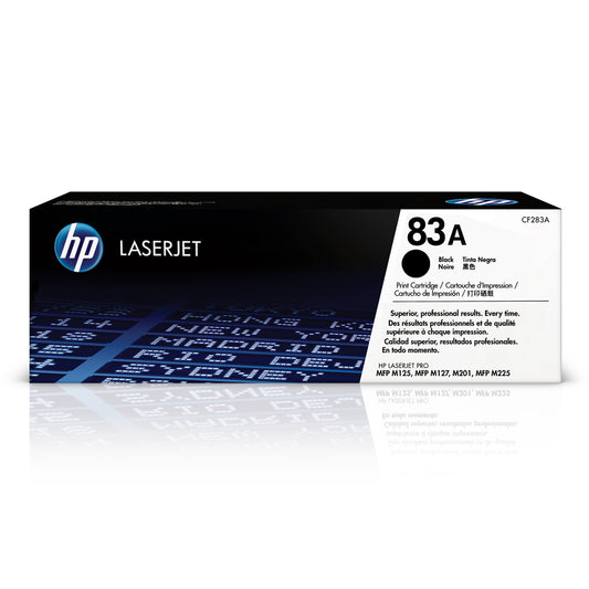 Cartouche de toner noir HP 83A (CF283A) LaserJet d'origine