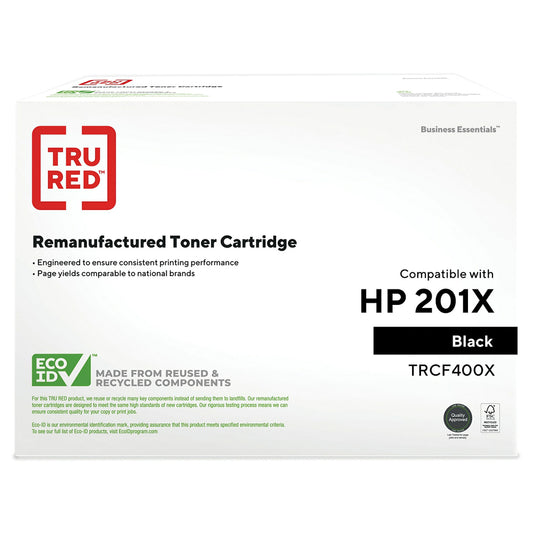 TRU RED CF400X HP 201X Remanufactured Toner Cartridge - High Yield - Black