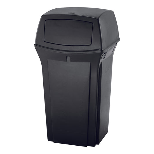 Conteneur Rubbermaid Commercial Ranger à 2 portes - 132 L - Noir