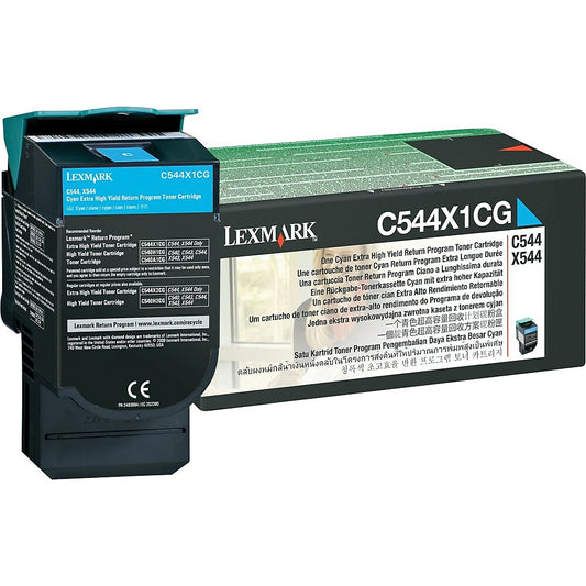 Cartouche de toner laser extra haute capacité Lexmark C544X1CG – Cyan (C544X1CG)