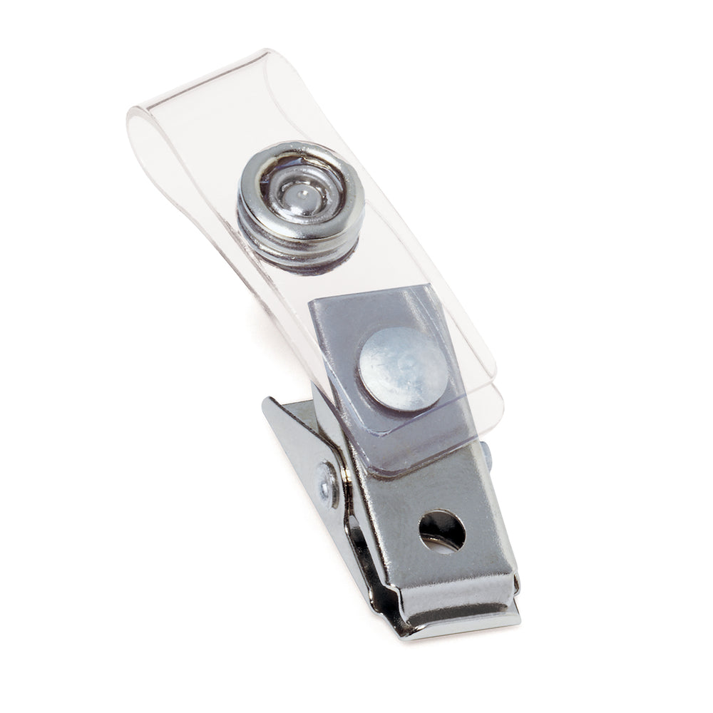 Pince pour badge d'identification GBC avec sangle en vinyle - Paquet de 100