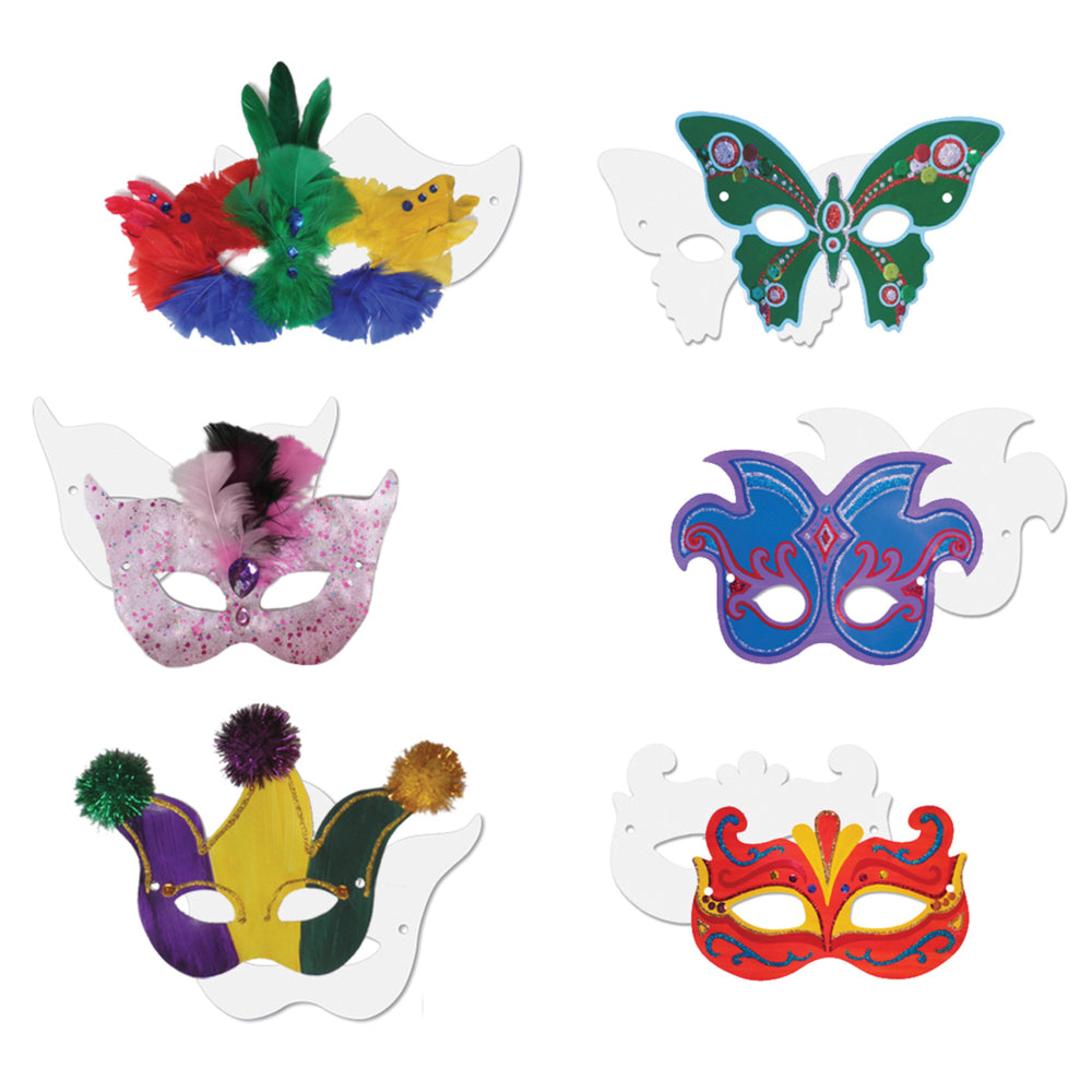 Masques en papier Creativity Street Mardi Gras