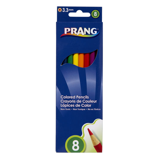 Prang Thick Core Coloured Pencils - Assorted - 8 Pack