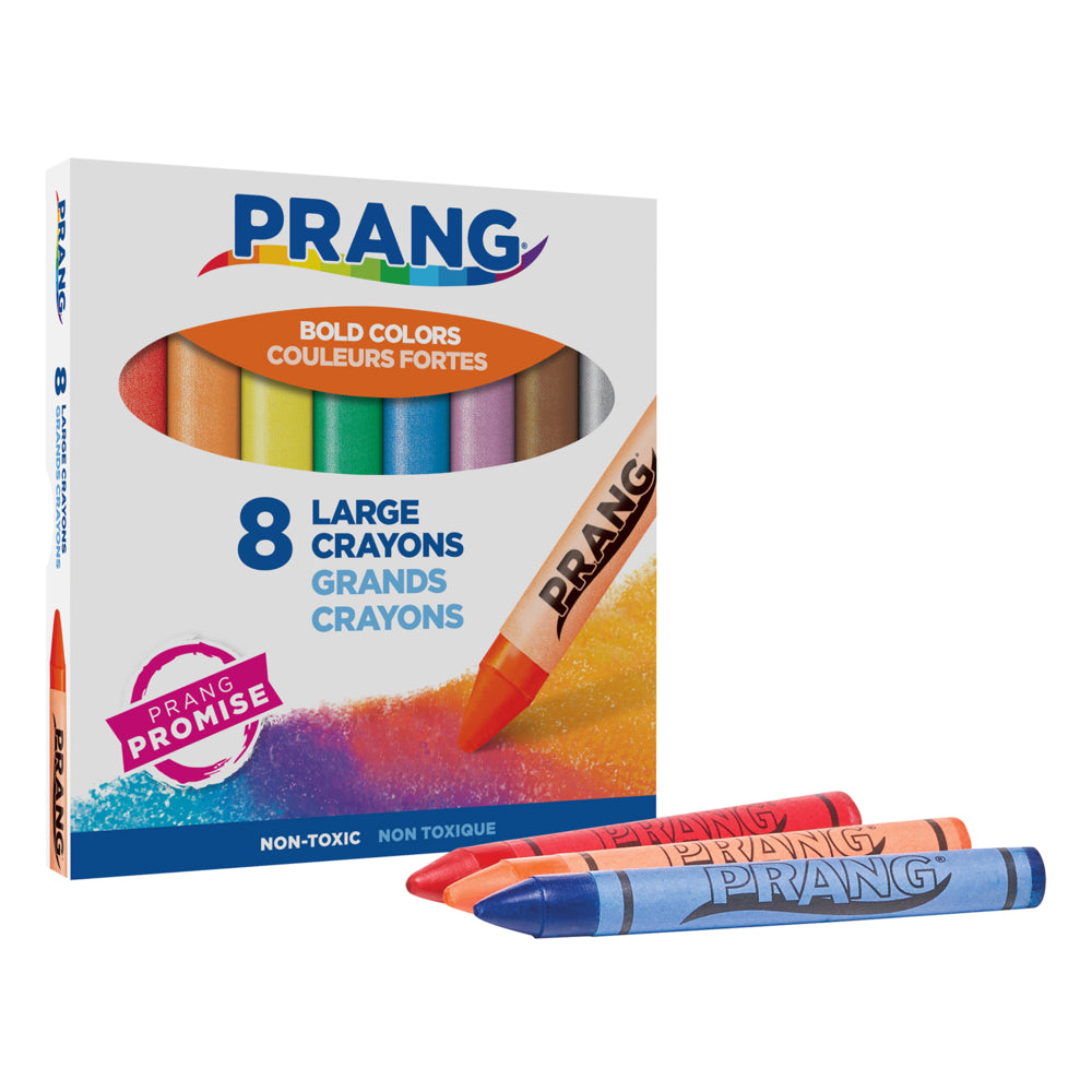 Prang Large Crayons, Assorted Colours, 8/pkg