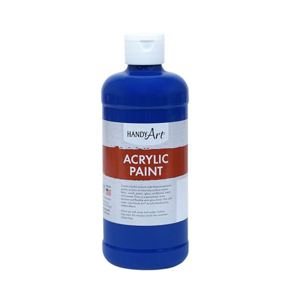 Handy Art Acrylic Paint, Primary Blue, 473ml