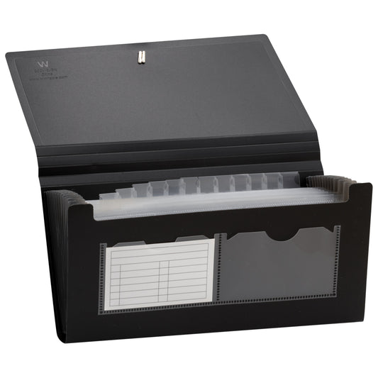 Classeur extensible Winnable Poly - 13 pochettes - Chèque - Noir
