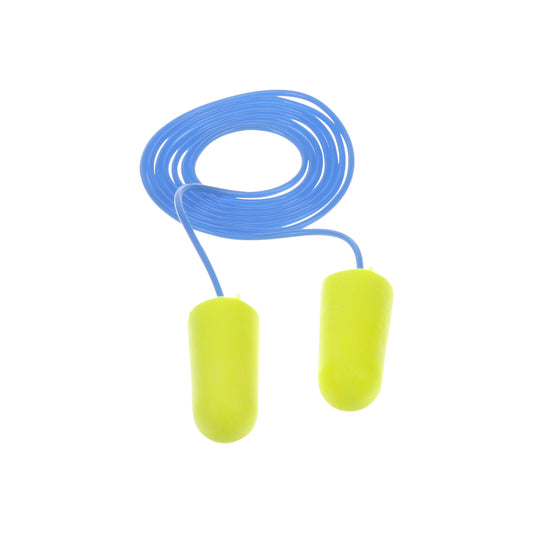 Bouchons d'oreilles souples EAR avec fil jaune fluo - Paquet de 2 000