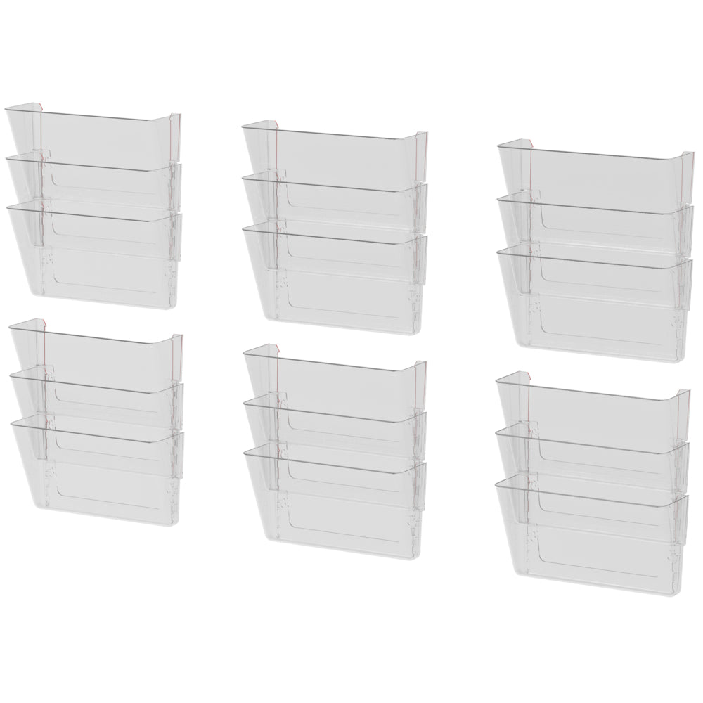 Storex Unbreakable Wall Pockets Letter - Clear - 3 Pack