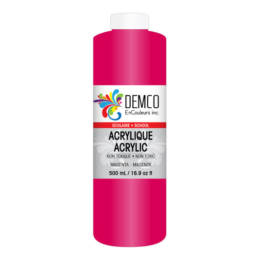 DEMCO EnCouleurs Inc School Acrylic Paint - 500 mL - Magenta