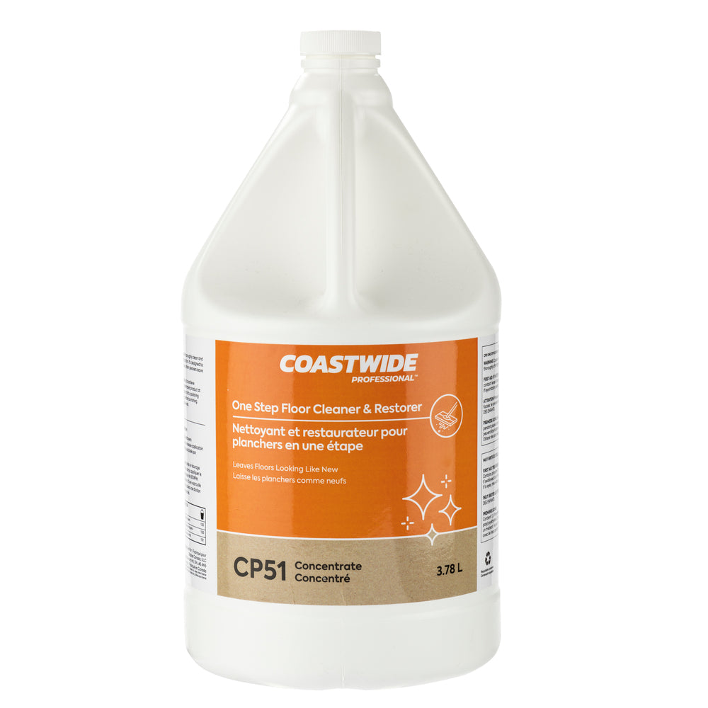 Nettoyant et rénovateur de sols concentré Coastwide Professional CP51 en une étape - 3,78 L