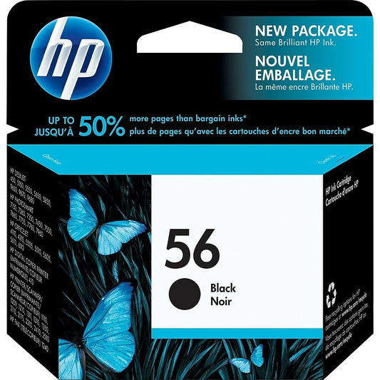 HP 56 Black Original Ink Cartridge (C6656AN)