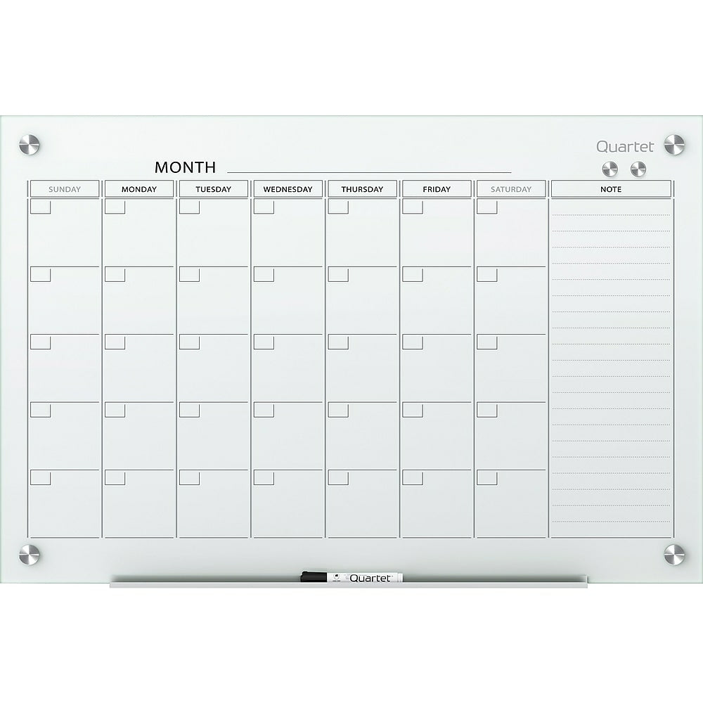 Calendrier magnétique effaçable à sec Quartet Infinity, 91 x 61 cm (20078)