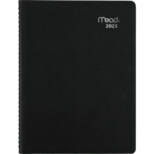 Mead 2025 Contempo Weekly/Monthly Appointment Book - 10-7/8" H x 8-1/4" W - Black - Bilingual