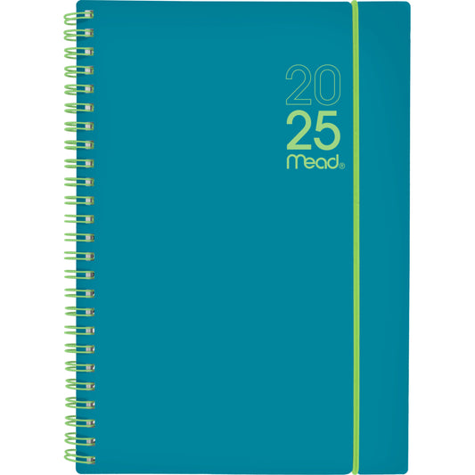 Mead 2025 Colour Pop! Weekly/Monthly Planner - 8-1/2" H x 5-1/2" W - Pacific Blue - Bilingual