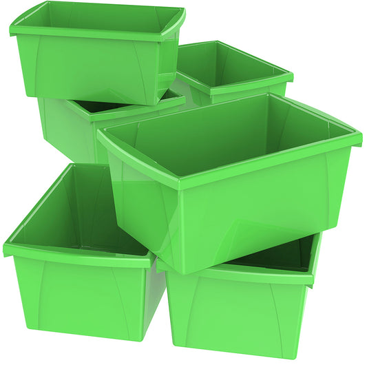 Storex Classroom Storage Bin, 21L - Green