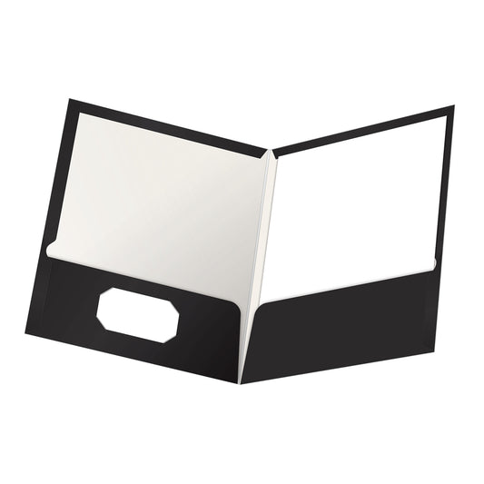 Oxford Portfolio, 2 Pockets, Letter Size, Black