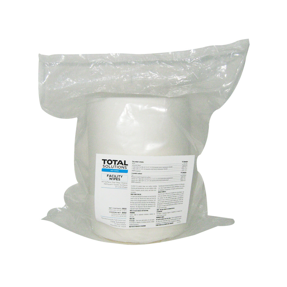 Total Solutions Facility Wipes - 8" x 10" - 800' - 2 Pack