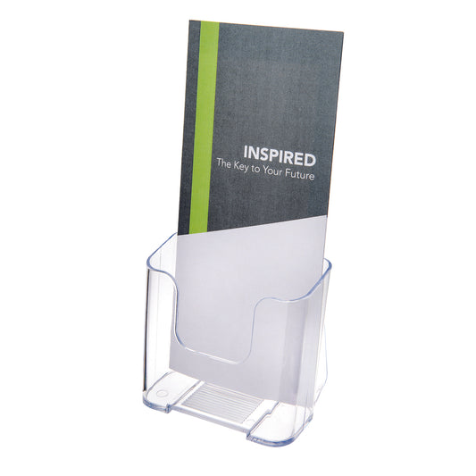 Deflecto DocuHolder Literature Holder - 1 Compartment - Leaflet Size - Clear (77501)