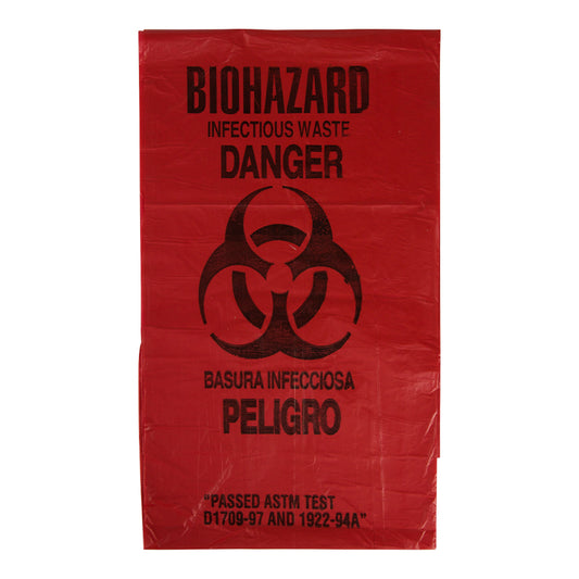 Sac rouge WASIP pour produits biologiques dangereux