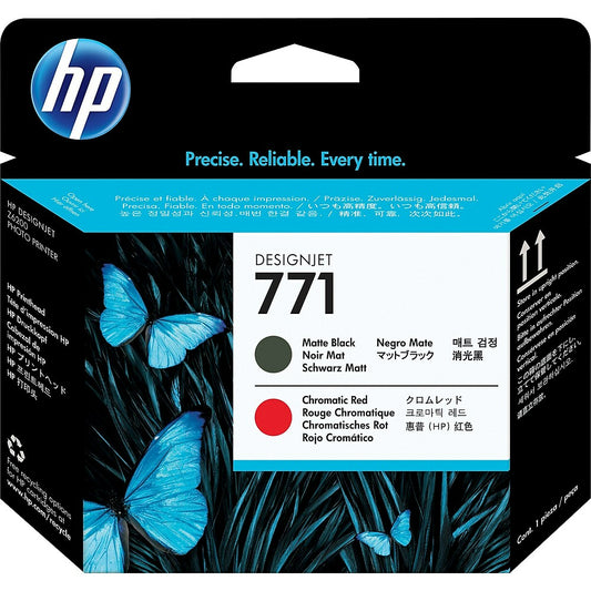 Tête d'impression HP 771 noir mat et rouge chromatique (CE017A)