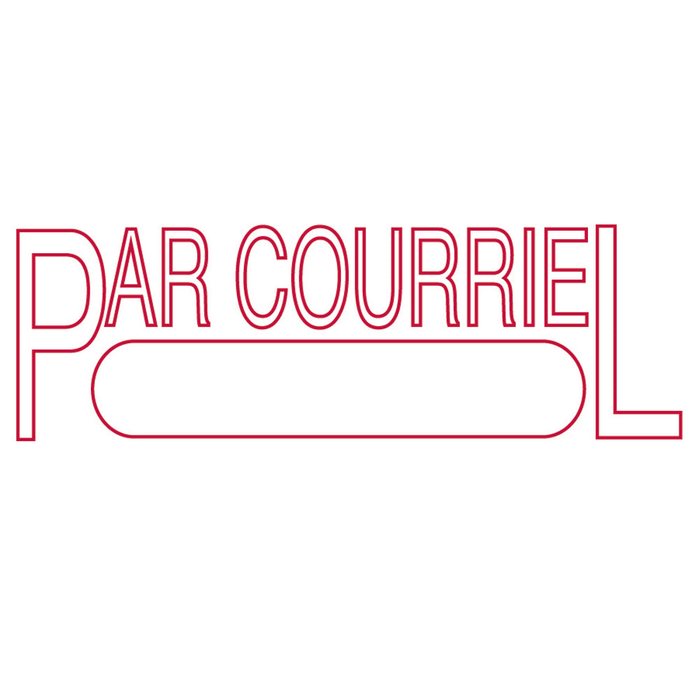 Trodat Printy 4911 Climate Neutral Self-Inking Stamp with Window - "Par Courriel"