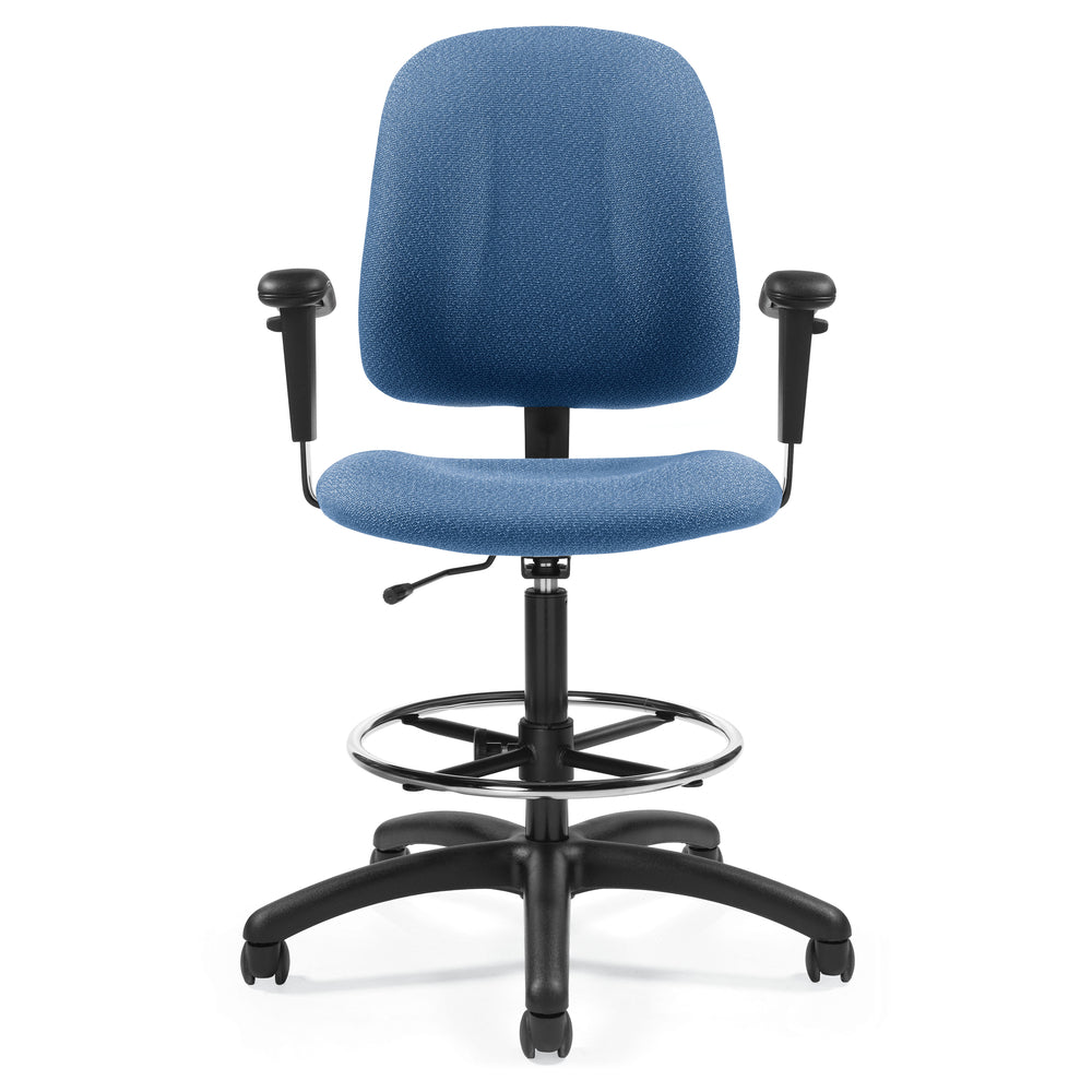 Global Goal Low Back Multi Tilter Task Chair with Casters - Navy