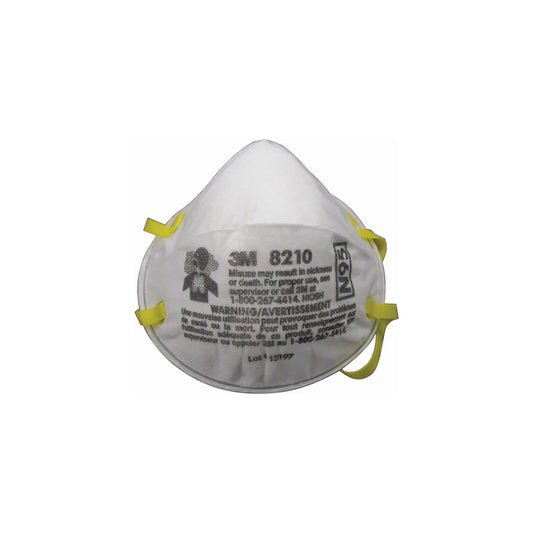 Masque respiratoire anti-particules 3M N95 8210 - Paquet de 20