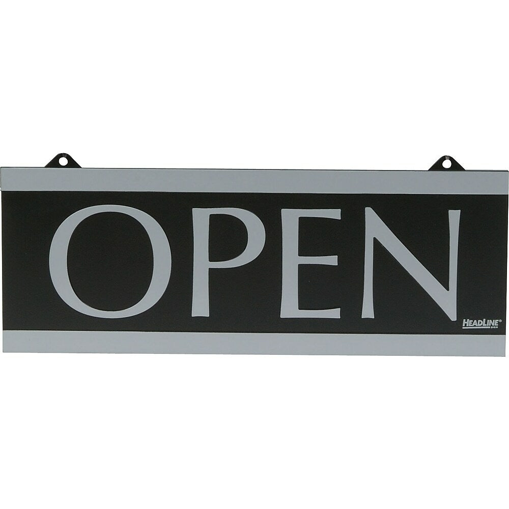 Panneau Headline Sign Century Series « Ouvert/Fermé », 5" x 13"