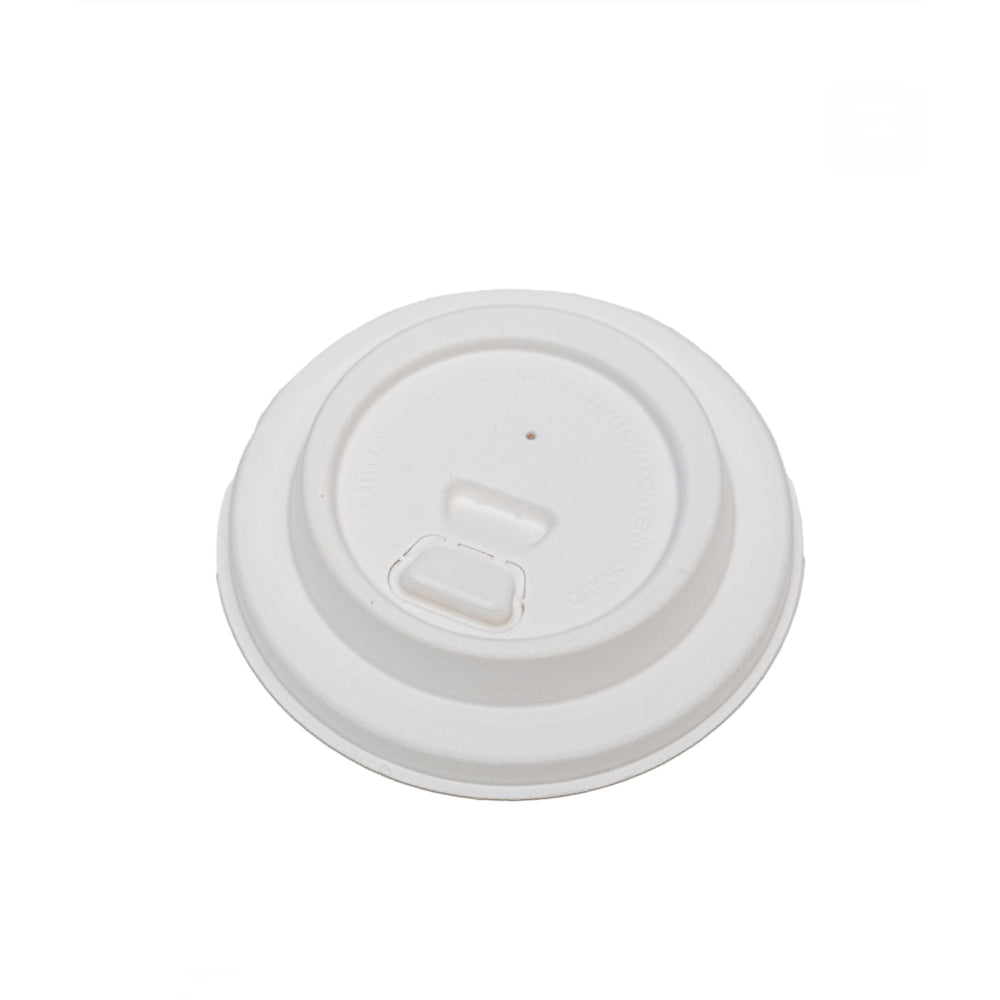 Eco-Packaging Compostable Fibre Tab Lids - 90mm - 1000 Pack