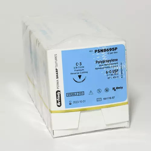 HF PSN8695P SUTURE 6-0 BluePolypropylene 18" C-3 3/8