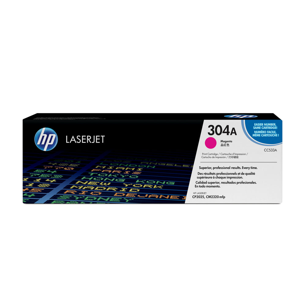 Cartouche de toner HP 304A magenta LaserJet d'origine (CC533A)