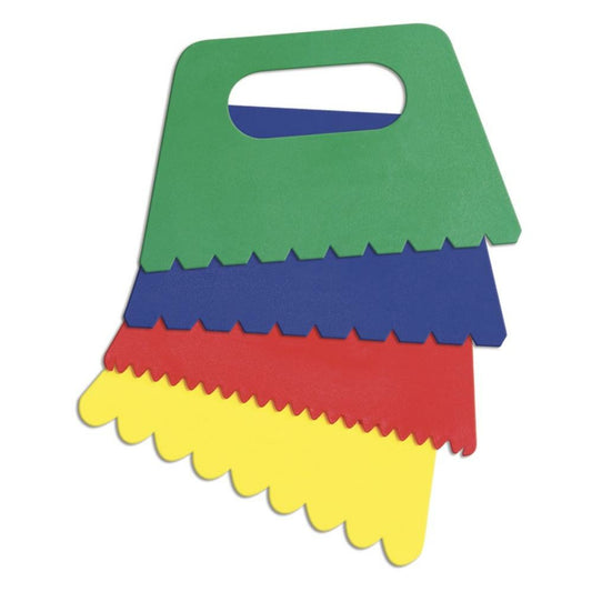 Creativity Street Paint Scrapers, Assorted Colors & Patterns, 12.7cm Wide, 4/set