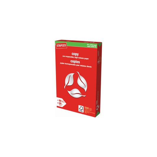Papier de copie certifié FSC Staples - 20 lb - 11" x 17" - 500 feuilles
